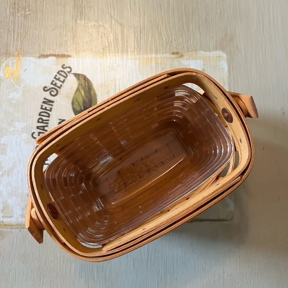 Longaberger 1997 American Cancer Society Basket with Plastic Protector. Mint.